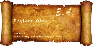 Englert Alex névjegykártya